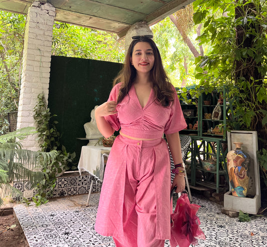 Pink vacation- 2pc co-ord set