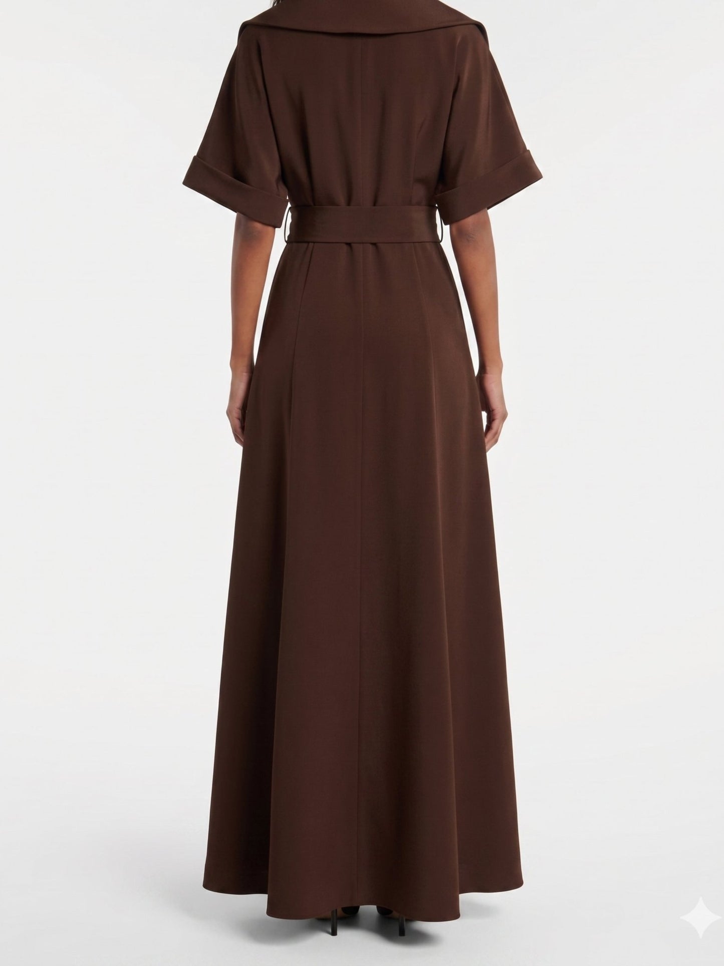Emberline Belted Trench Maxi Dress - Missova