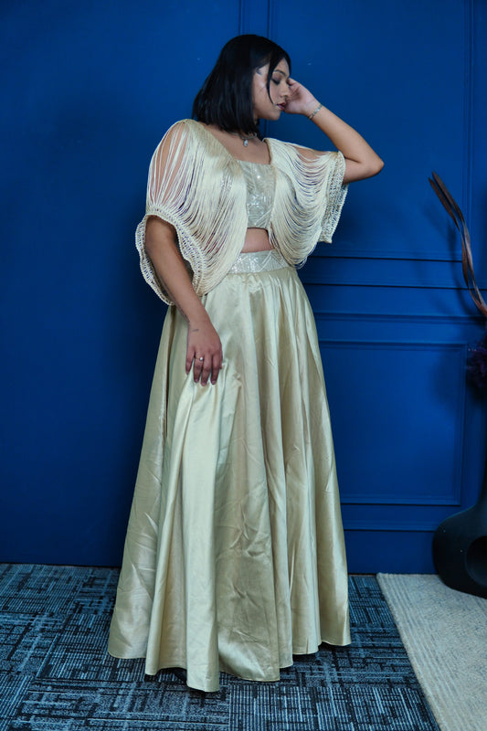 Champagne Glow Skirt Set