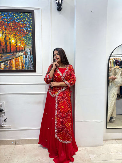 “Mehira” – Jaipuri Angrakha-Style Dress