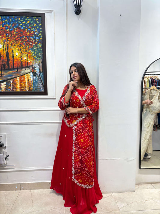 “Mehira” – Jaipuri Angrakha-Style Dress