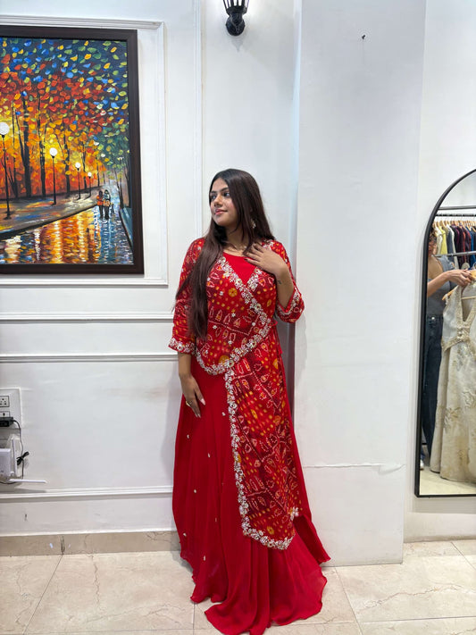 “Mehira” – Jaipuri Angrakha-Style Dress