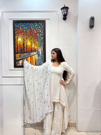 ‘’Afreen’’ - 3 Piece Lakhnowi Suit Set