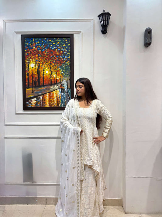‘’Afreen’’ - 3 Piece Lakhnowi Suit Set