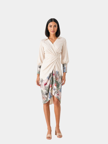 Oasis Relaxed Wrap Midi Dress