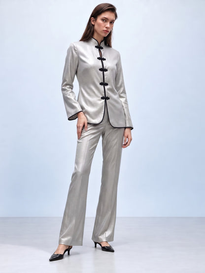Stardust Metallic Mandarin Top - Missova