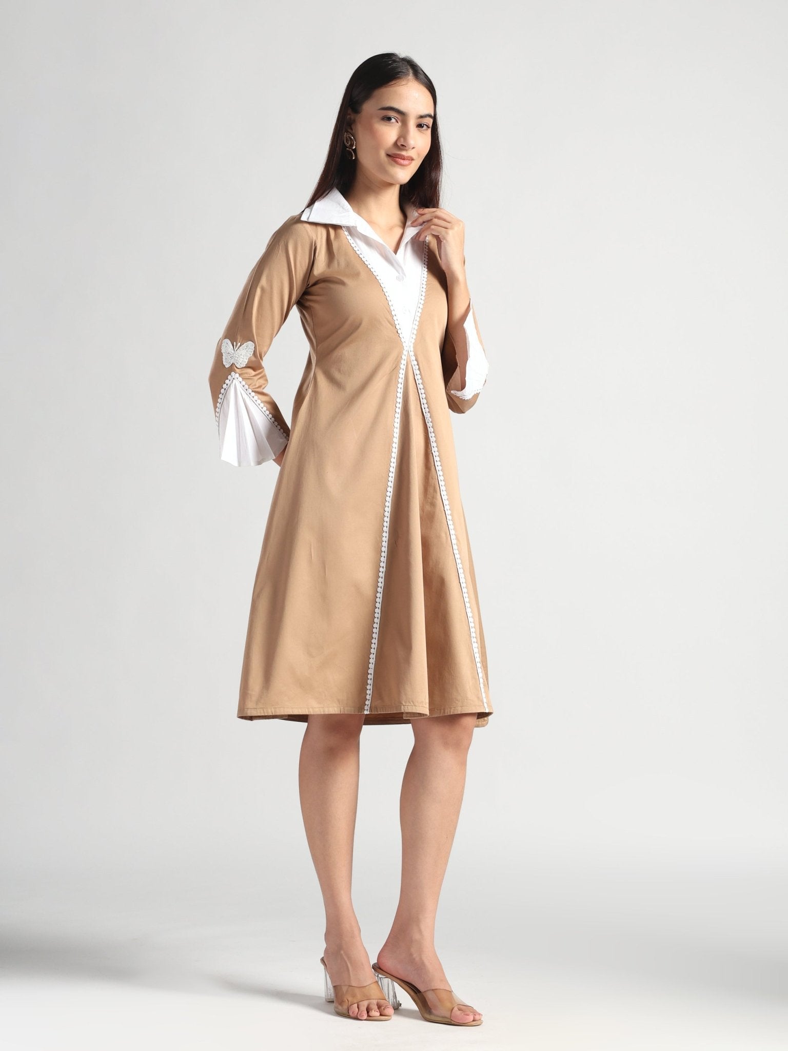 Aveline Relaxed A-Line Midi Dress - Missova