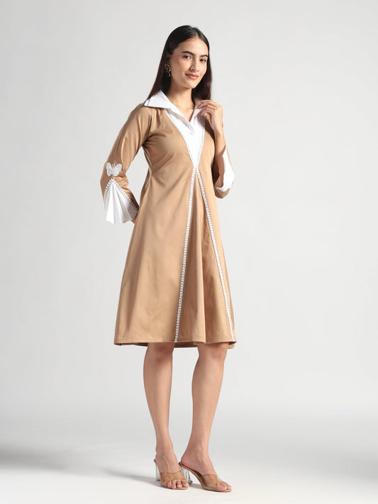 Aveline Relaxed A-Line Midi Dress - Missova