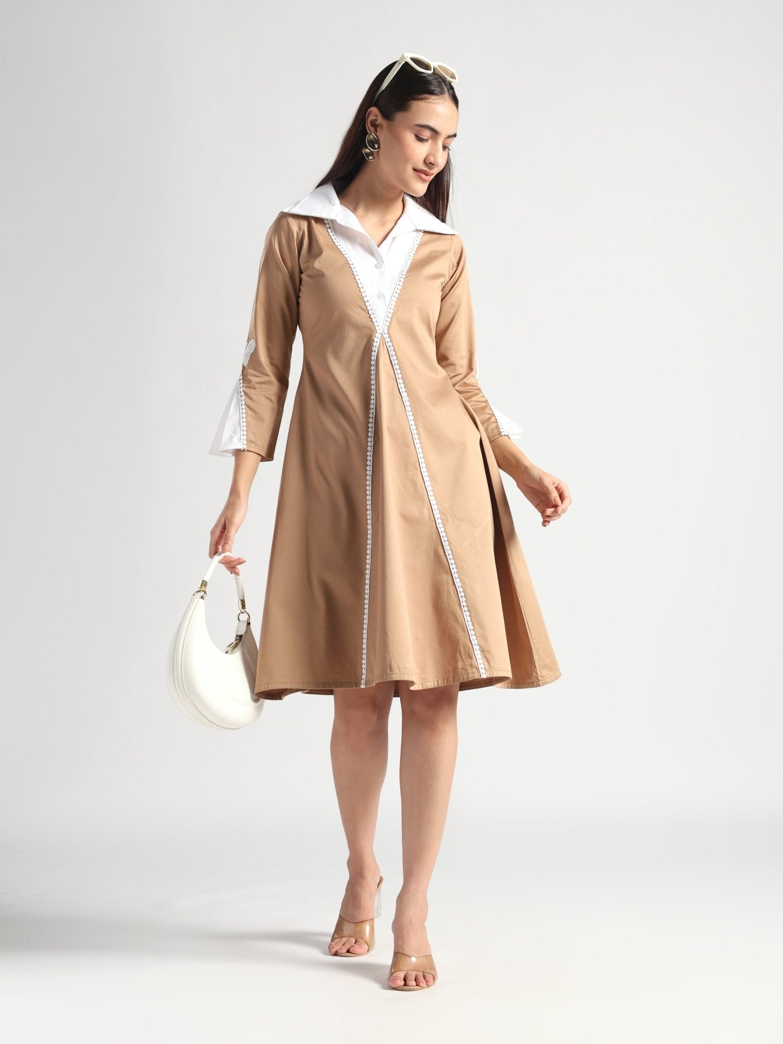 Aveline Relaxed A-Line Midi Dress - Missova