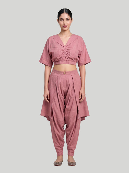 Blush Hour Draped Dhoti Pants - Missova