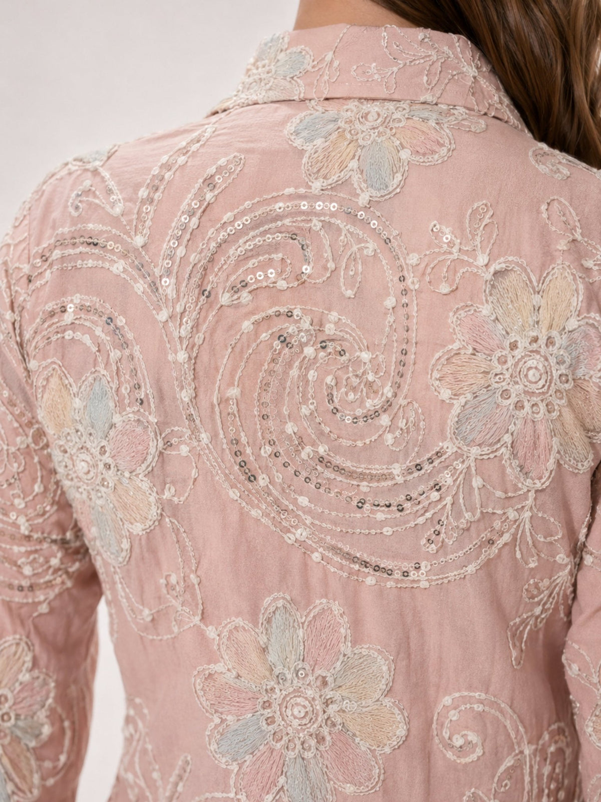 Camellia Floral Embroidered shirt - Missova