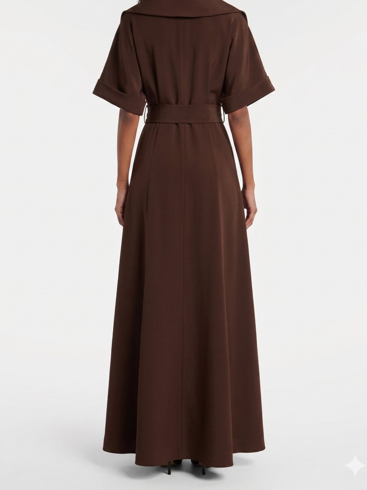 Emberline Belted Trench Maxi Dress - Missova