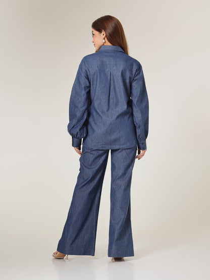 Indigo Asymm Side - Tie Wrap Top - Missova