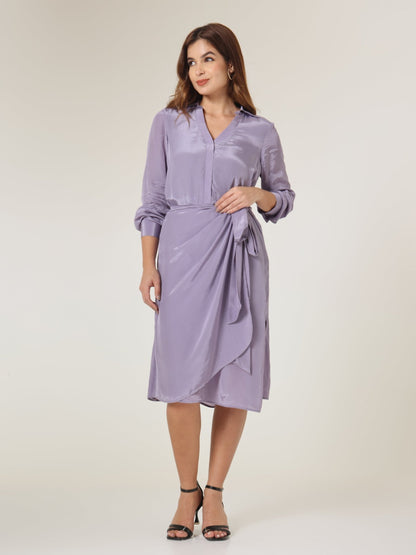 Iris Wrap - Style Midi Dress - Missova