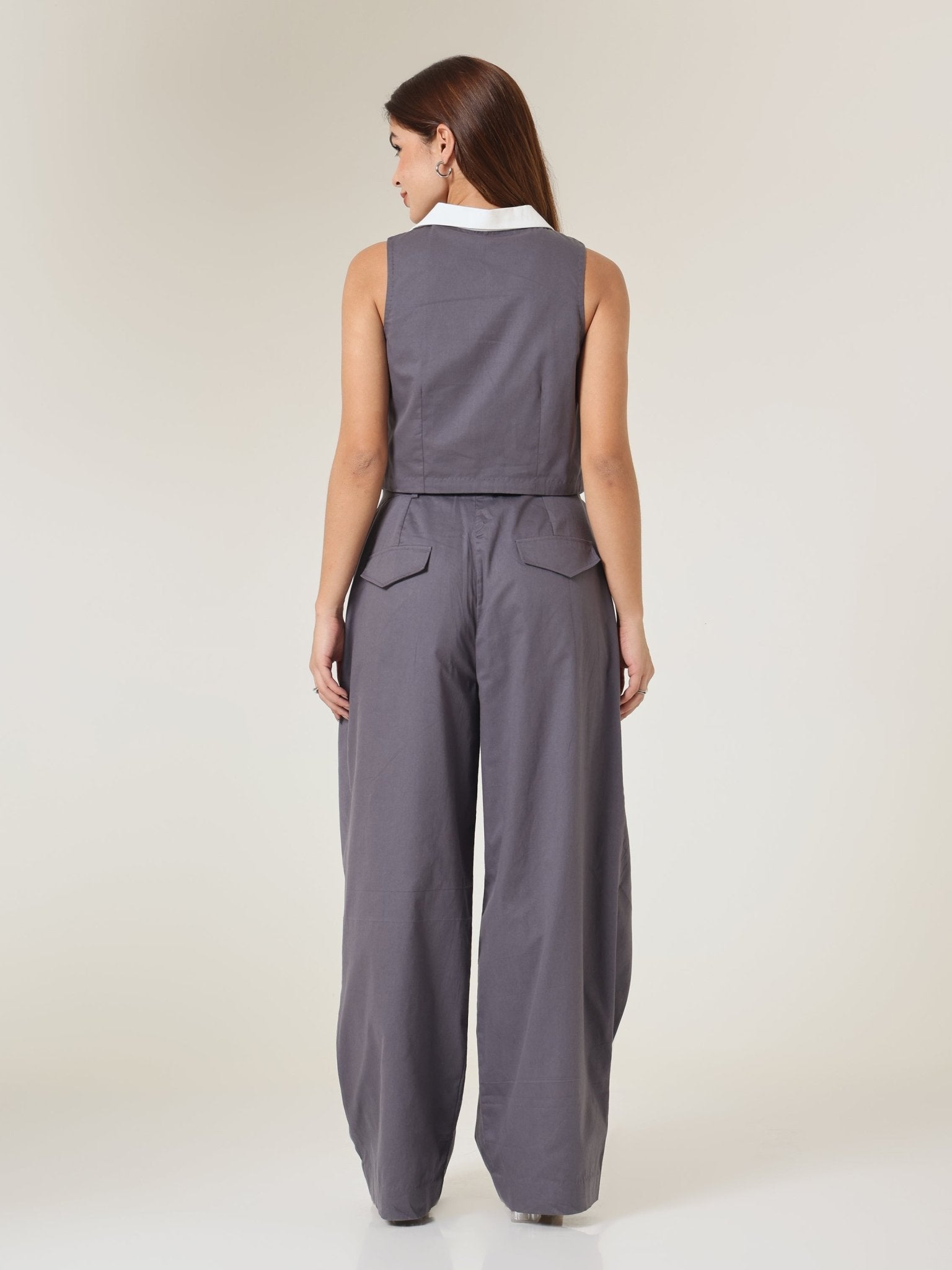 Kira Contrast Collar Vest - Missova