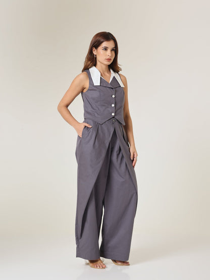 Kira Contrast Collar Vest - Missova