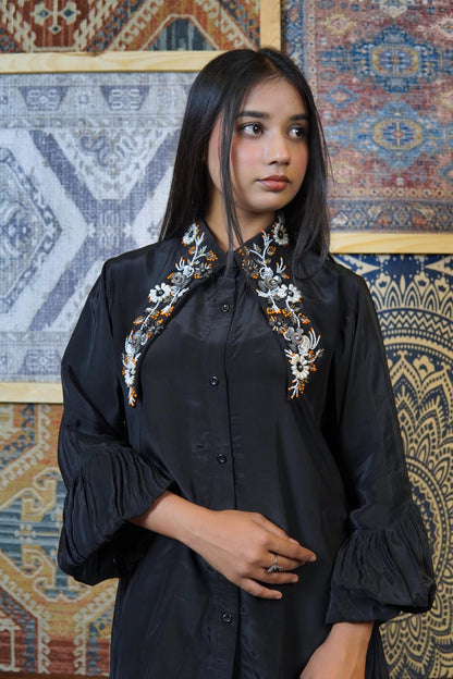 Long Collar Pant Set - Missova