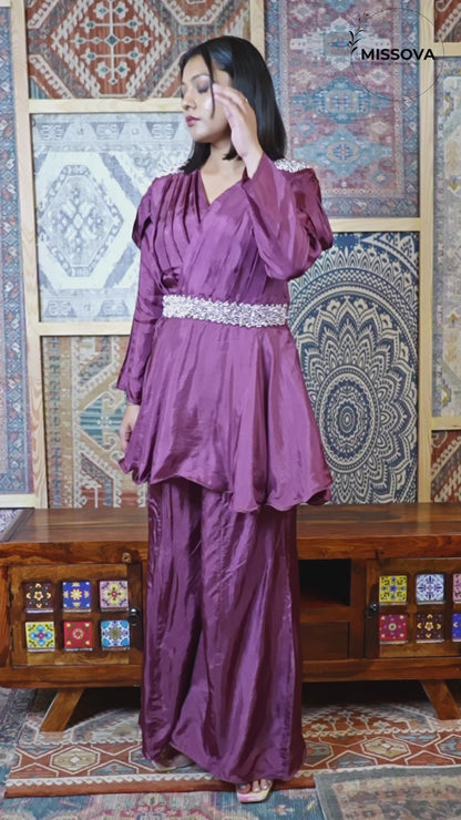 Peplum Palazzo Set