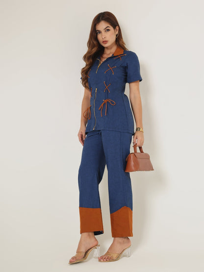 Replay Contrast - Hem Straight Pants - Missova
