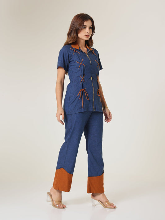 Replay Contrast - Hem Straight Pants - Missova