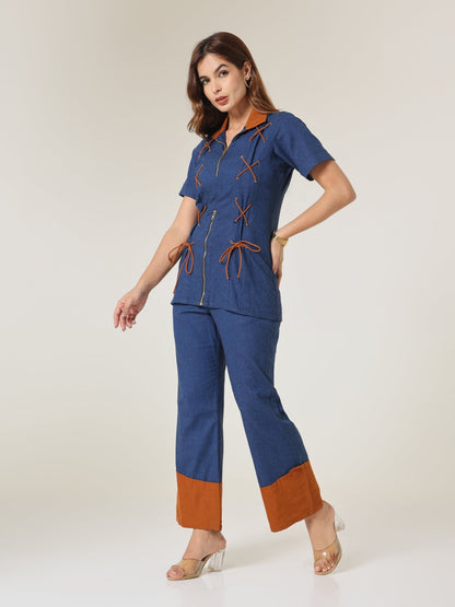 Replay Contrast - Hem Straight Pants - Missova