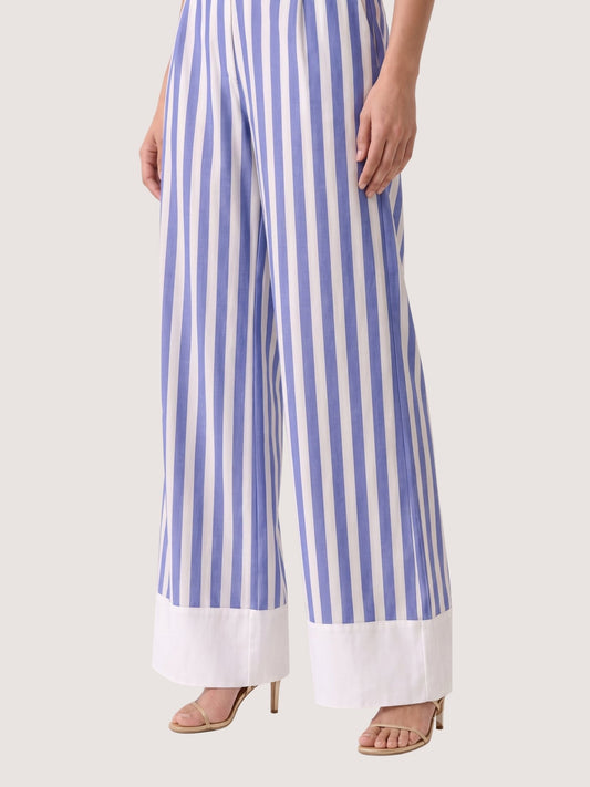 Santorini Striped Wide-Leg Trousers - Missova