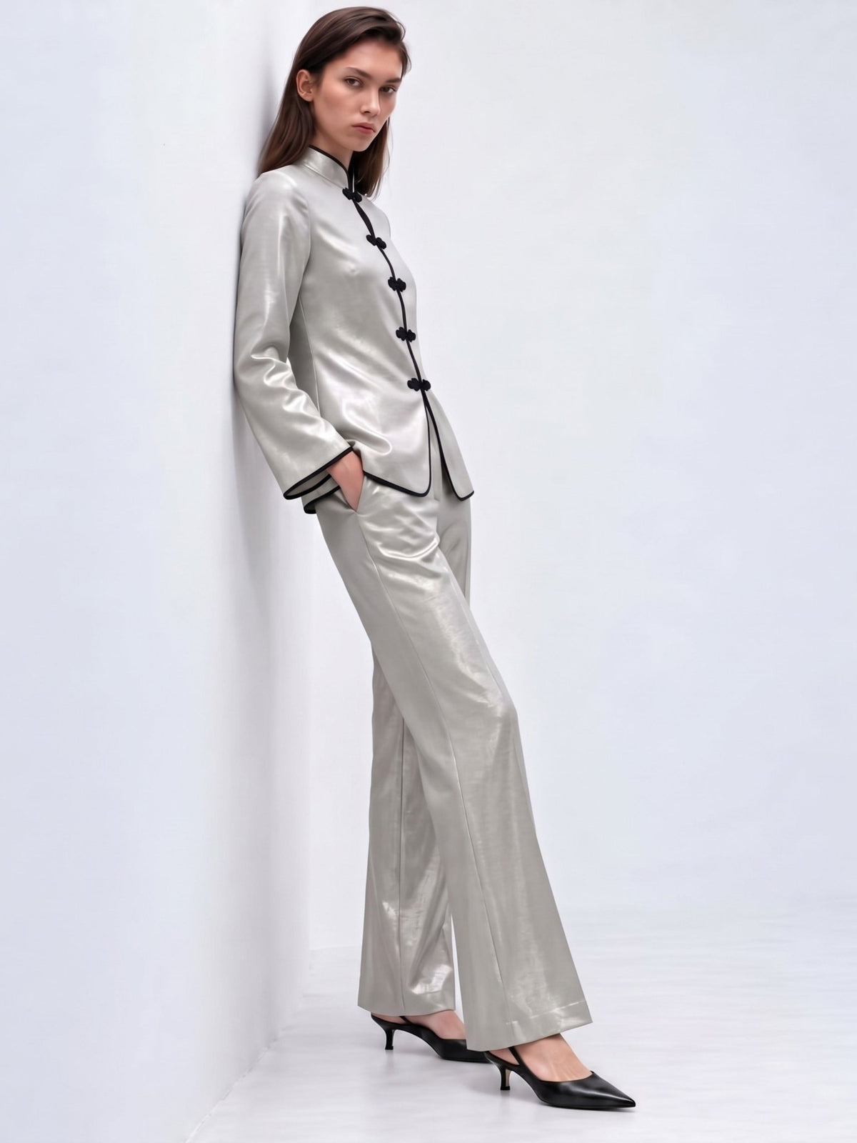 Stardust Metallic Flared Pants - Missova